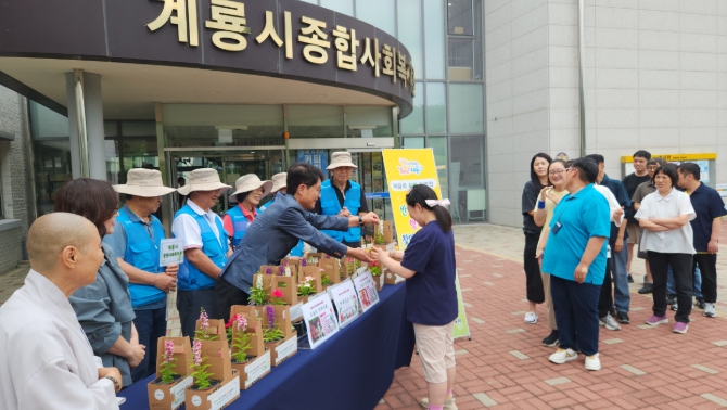 계룡시, 취약계층 대상 반려식물 나눔 활동 확대 기사 이미지