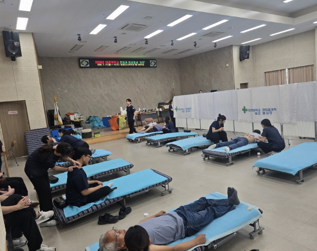 대전대 한의과 의료봉사동아리 보륜, 영동군노인복지관 2년 연속 한방 의료봉사 기사 이미지