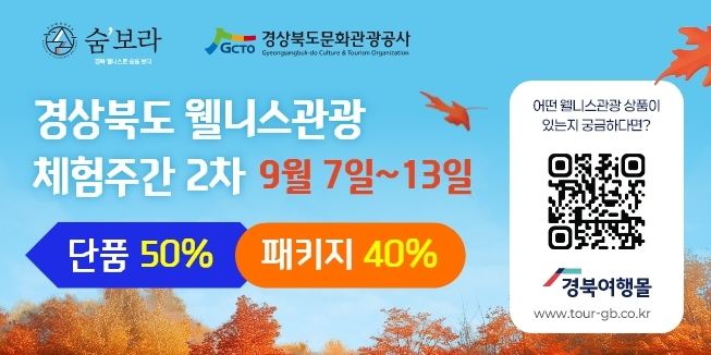 몸과 마음 치유하는 경북 웰니스 여행 … 최대‘반값 할인’ 기사 이미지